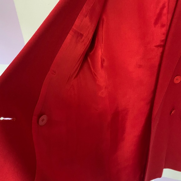 Vintage Red Double-breasted Blazer - Picture 6 of 15